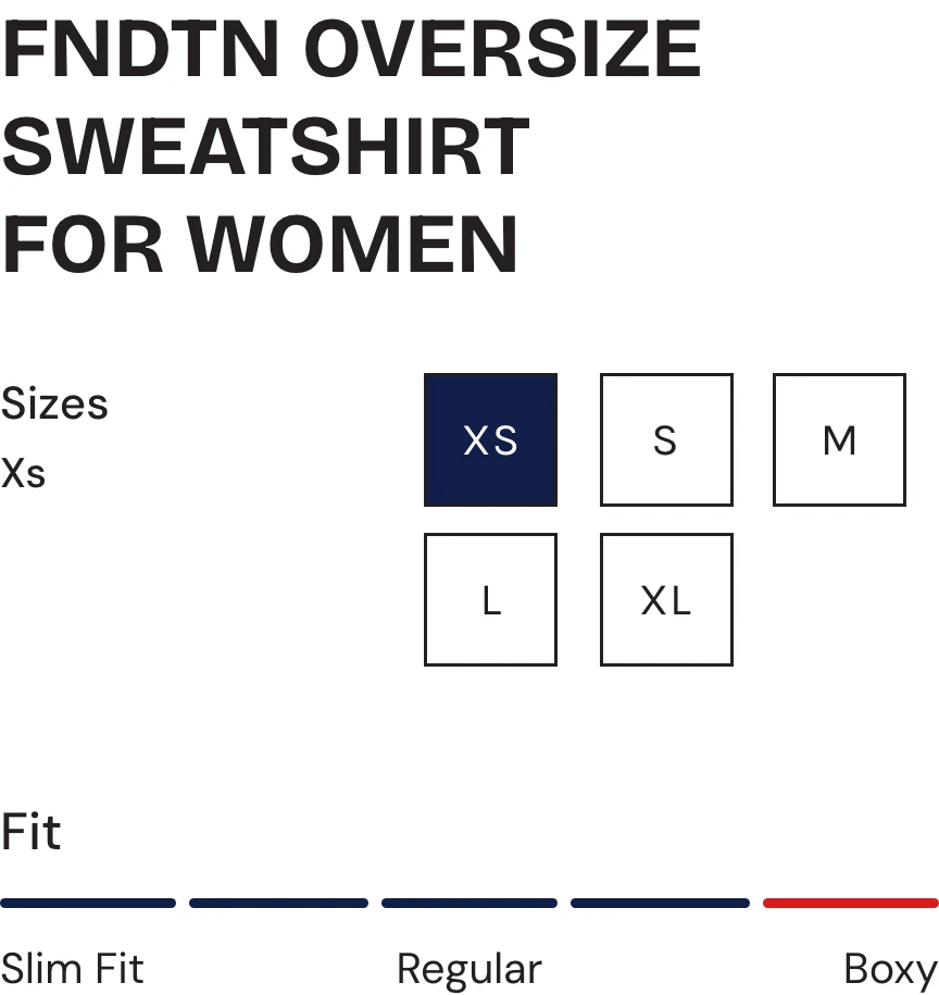 The complete source mobile product title, size choices and fit scale.