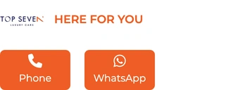 Orange Phone and WhatsApp enquiry buttons on the vehicle page